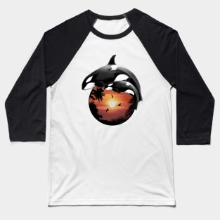 Orca Killer Whales Baseball T-Shirt